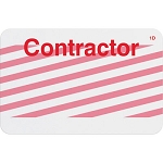 1-day single-piece adhesive expiring badge (handwritten) with printed 